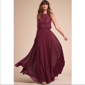 BHLDN Lace Cleo top and Hampton maxi skirt